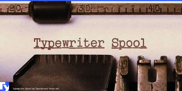Typewriter Spool typeface specimen