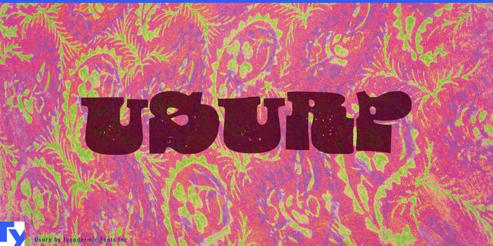 Usurp typeface specimen