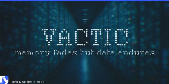 Vactic typeface specimen