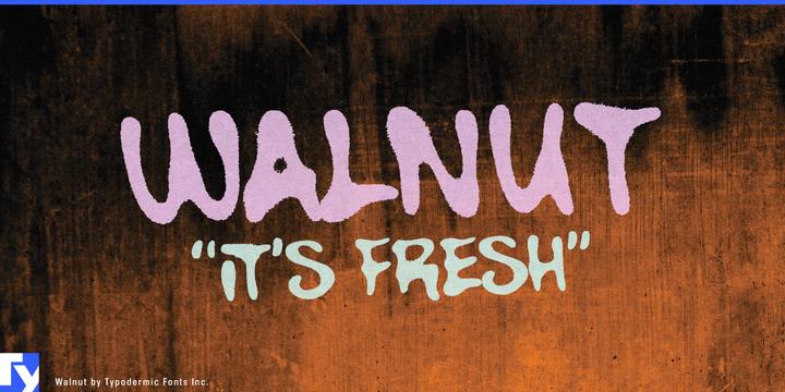 Walnut typeface specimen