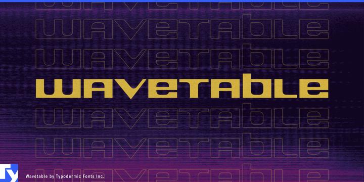 Wavetable typeface specimen