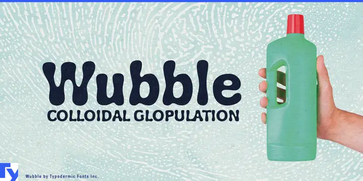 Wubble typeface specimen