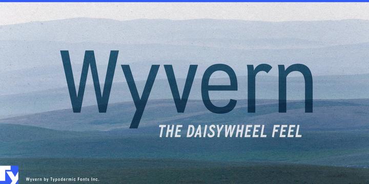 Wyvern typeface specimen
