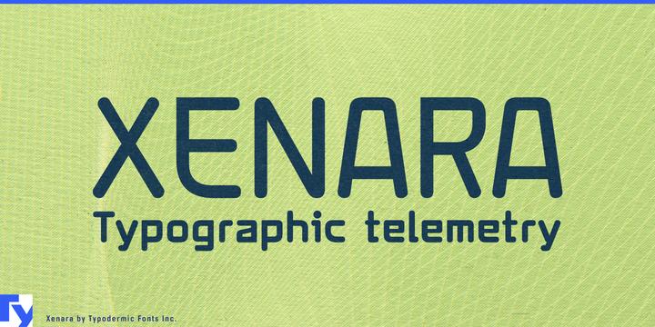 Xenara typeface specimen