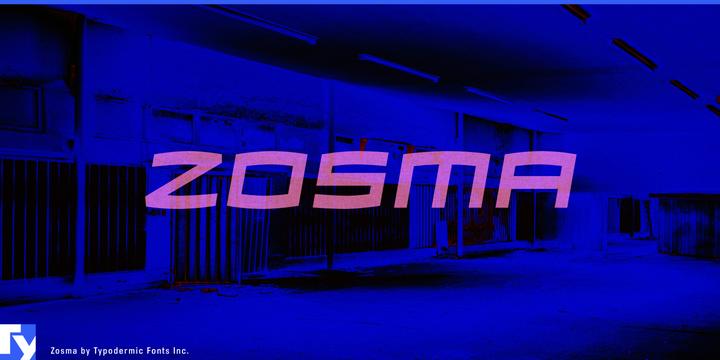 Zosma typeface specimen