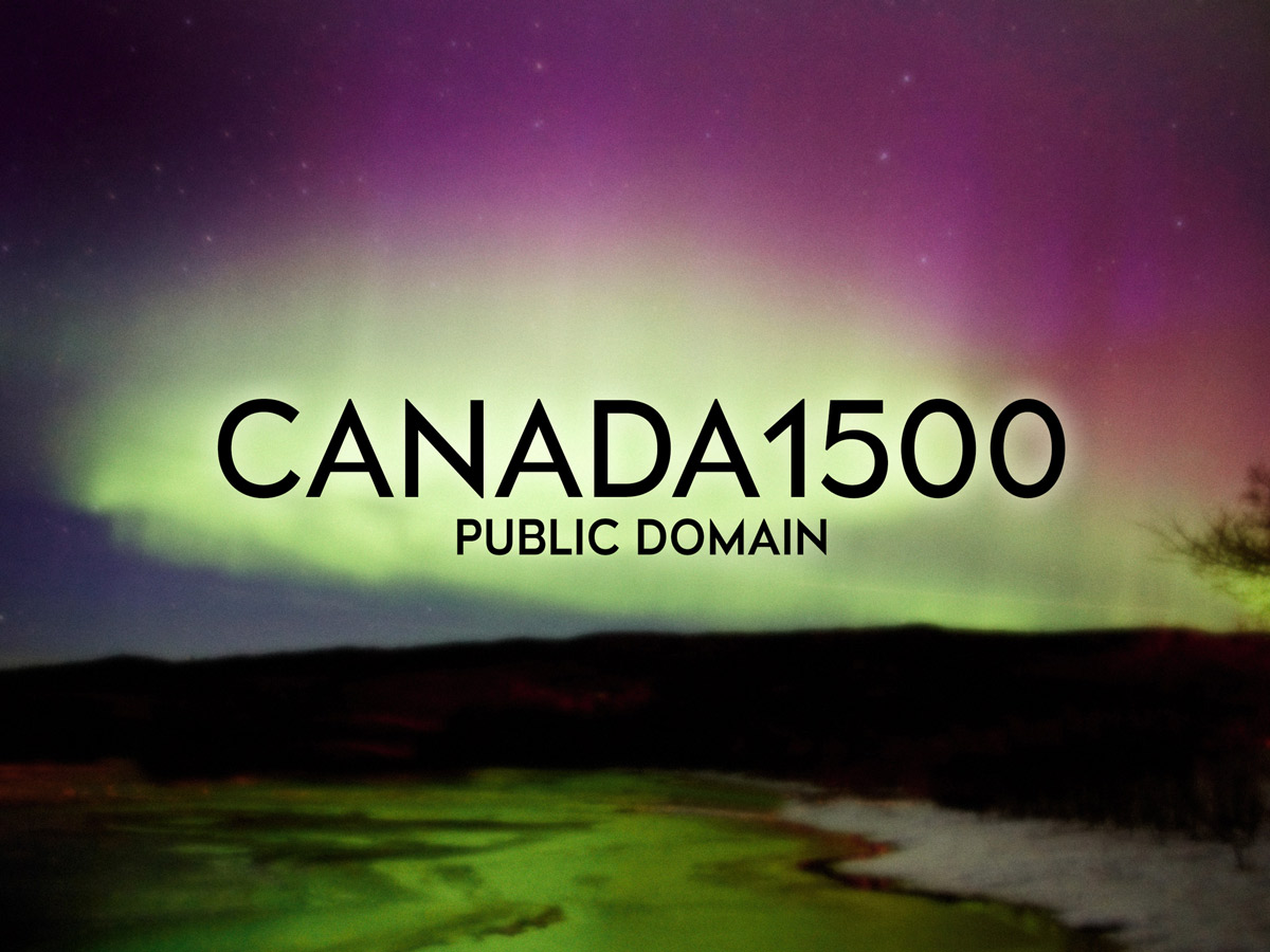 Canada 1500 public-domain typeface specimen