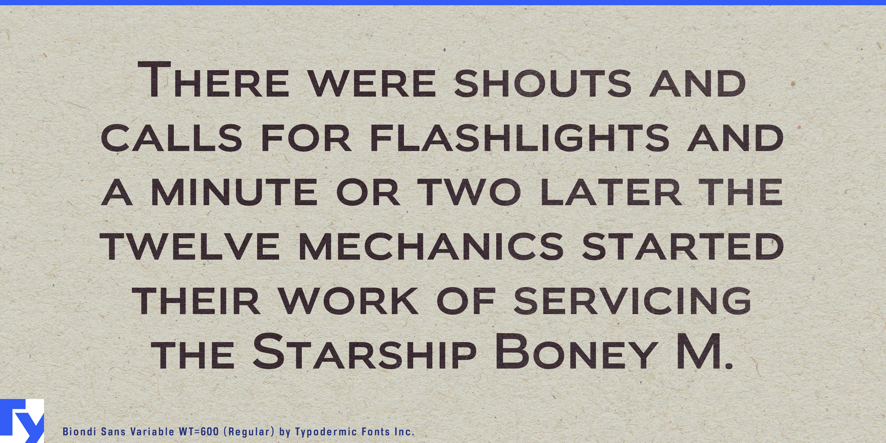 Biondi Sans specimen 10