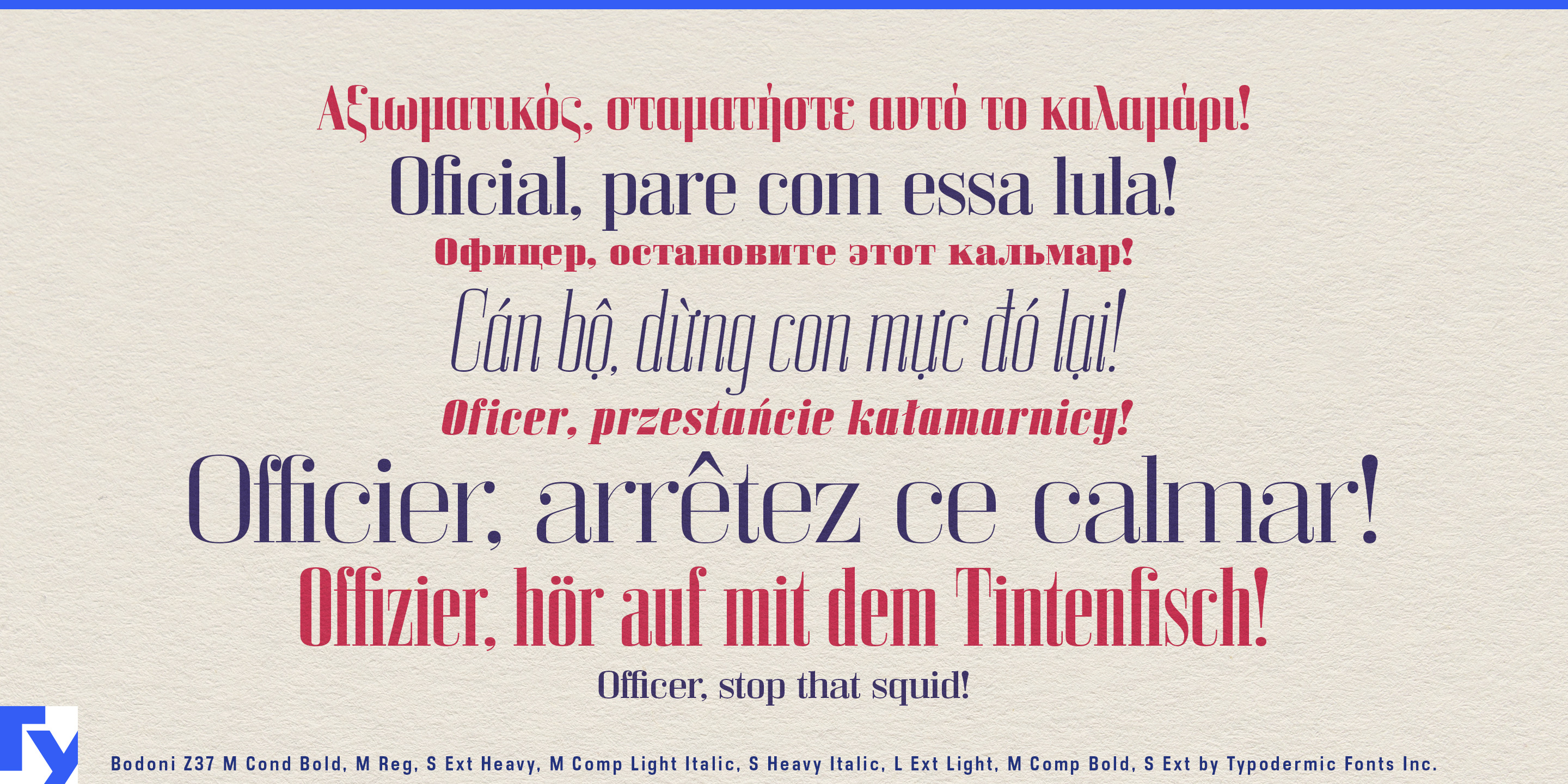 Bodoni Z37 specimen 2
