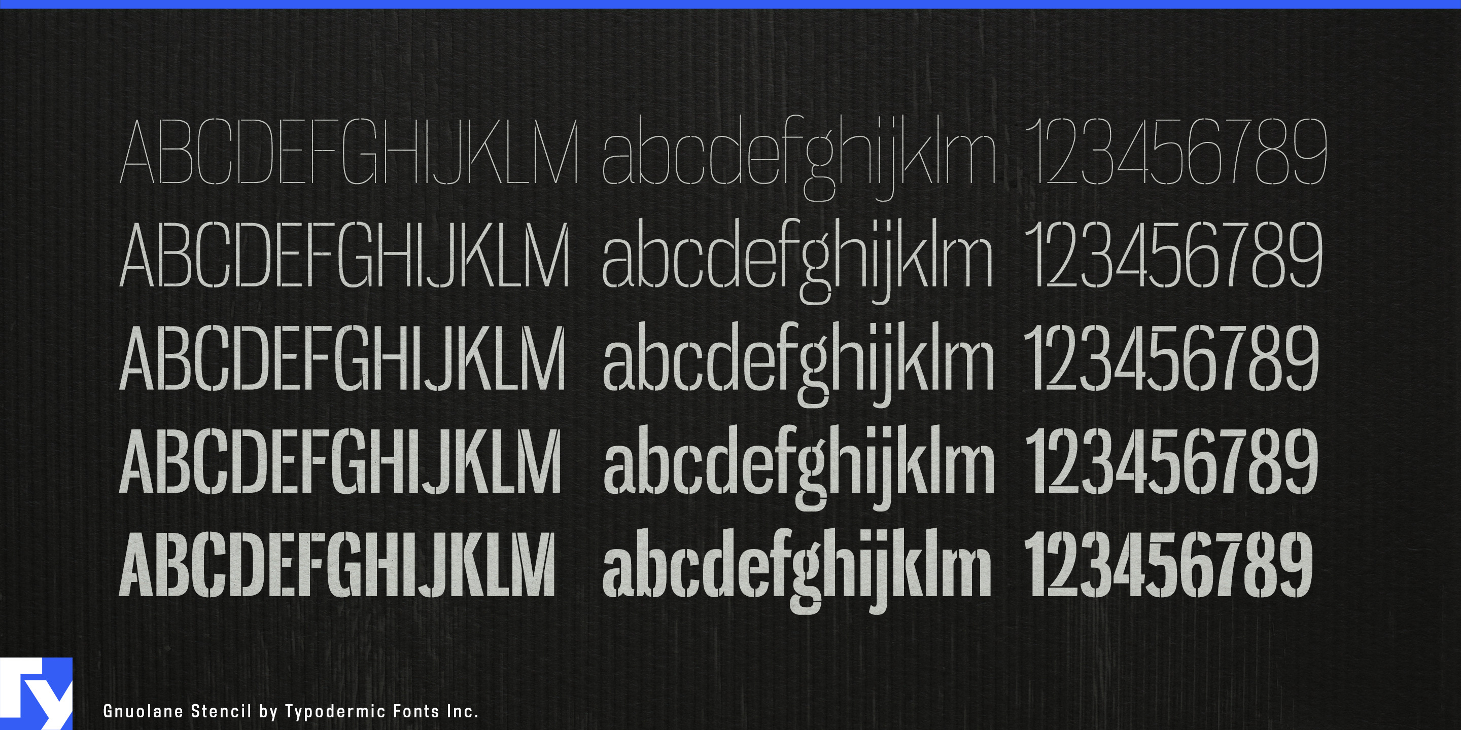 Gnuolane Stencil specimen 4