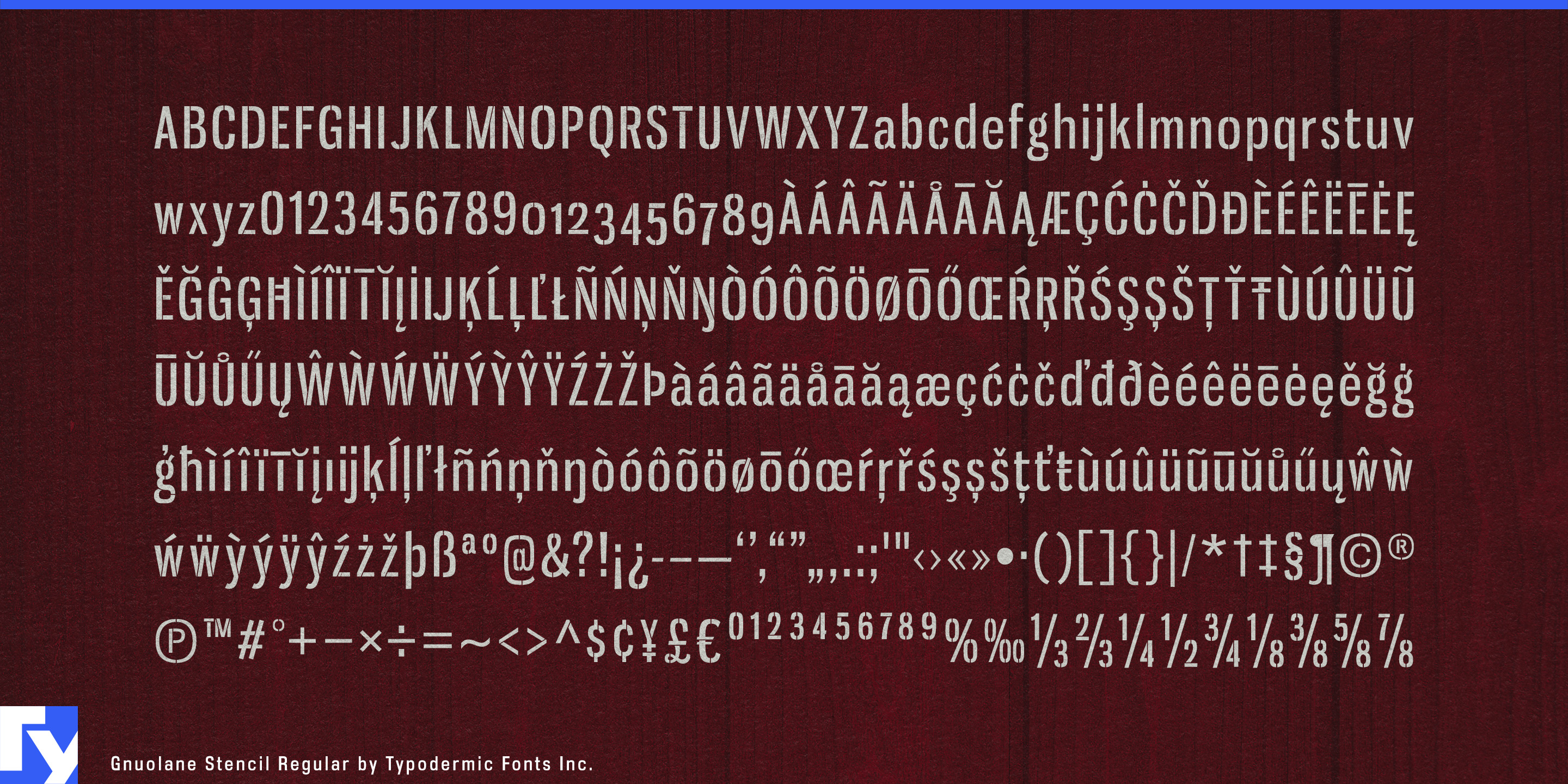 Gnuolane Stencil specimen 5