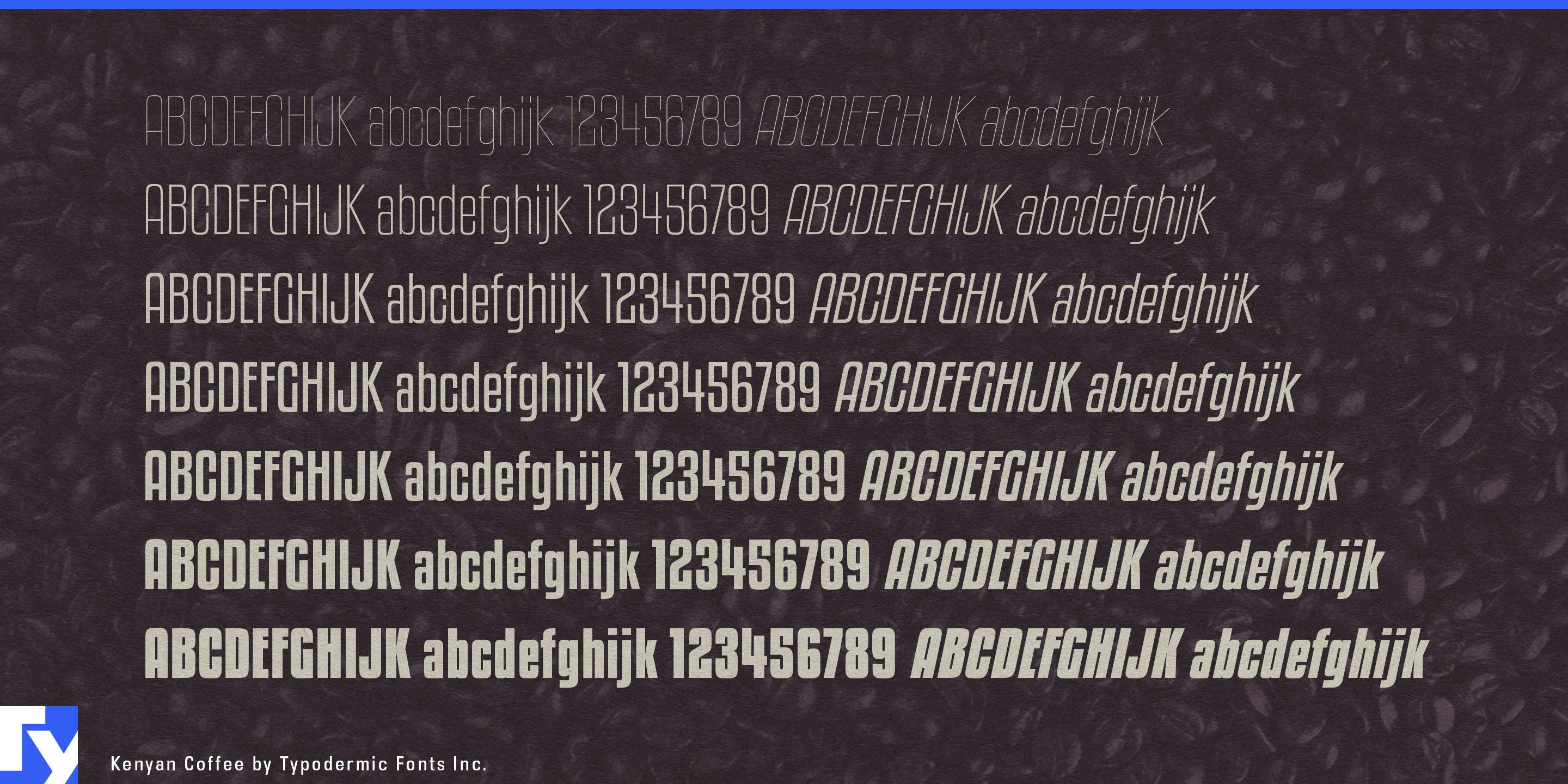 Schriftmuster 4 von Kenyan Coffee