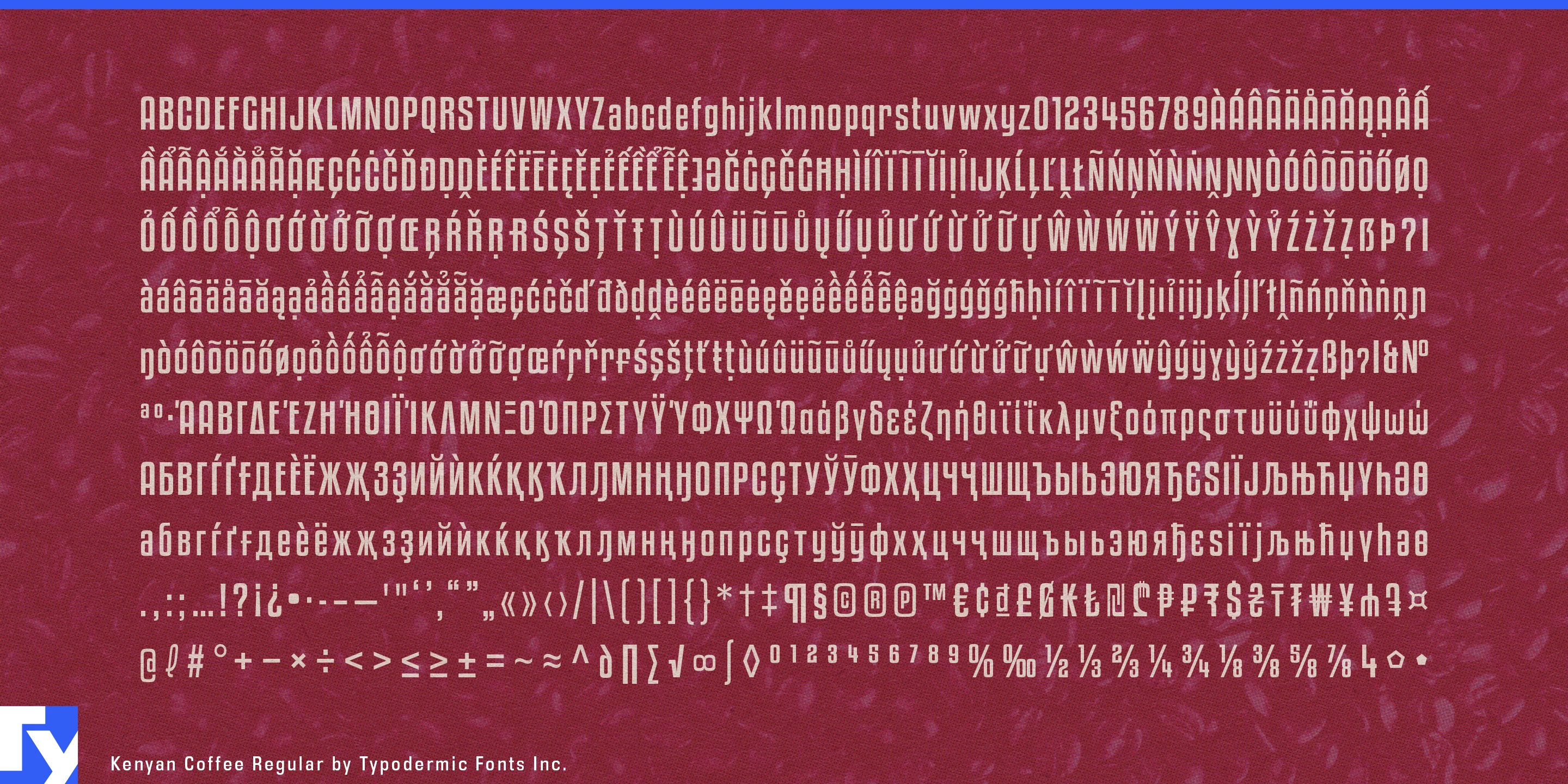 Schriftmuster 5 von Kenyan Coffee