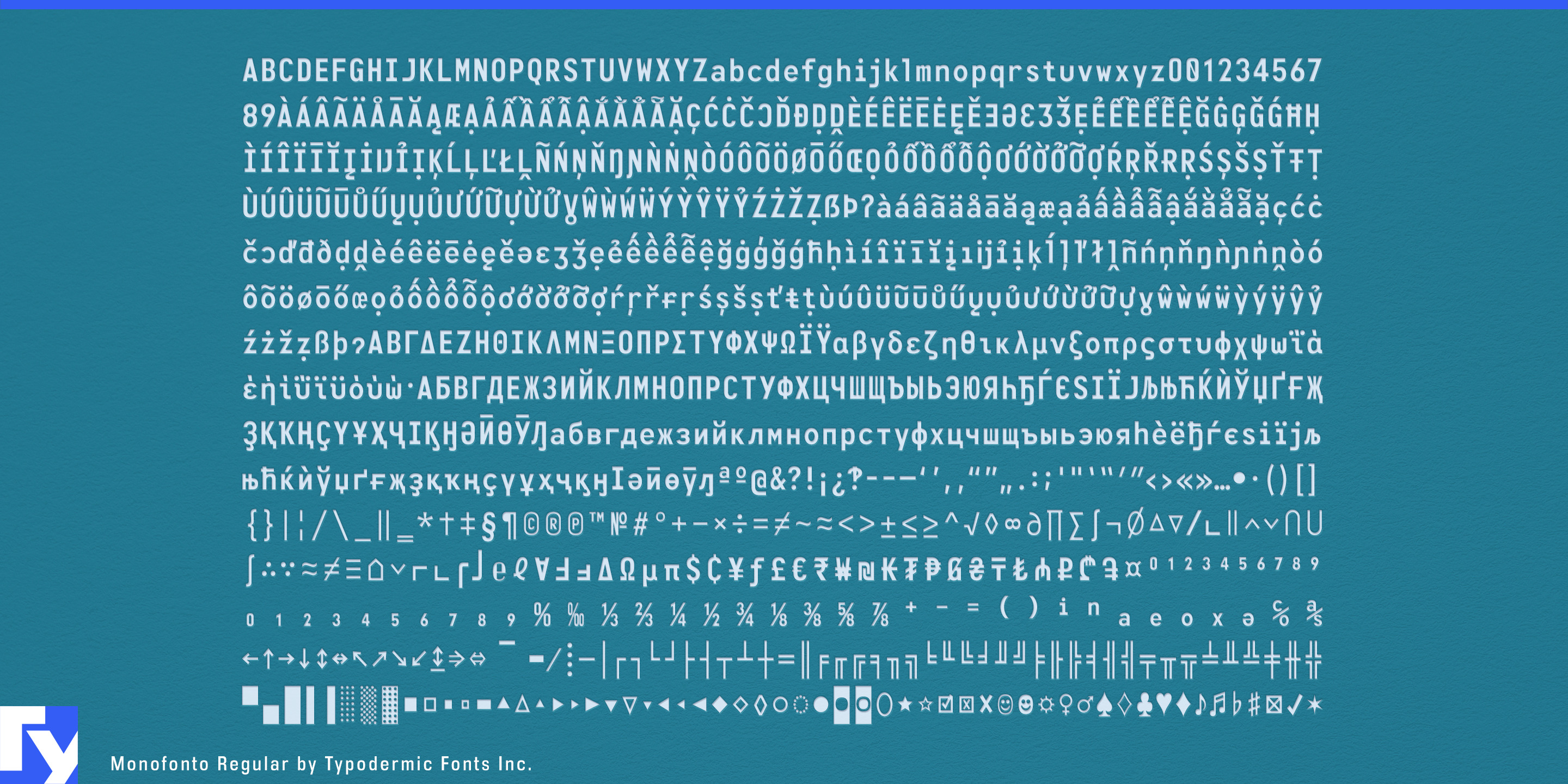 Monofonto specimen 5