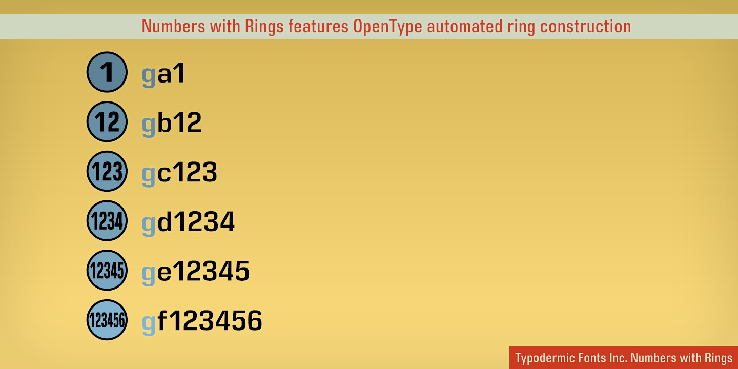 Numbers with Rings specimen 2