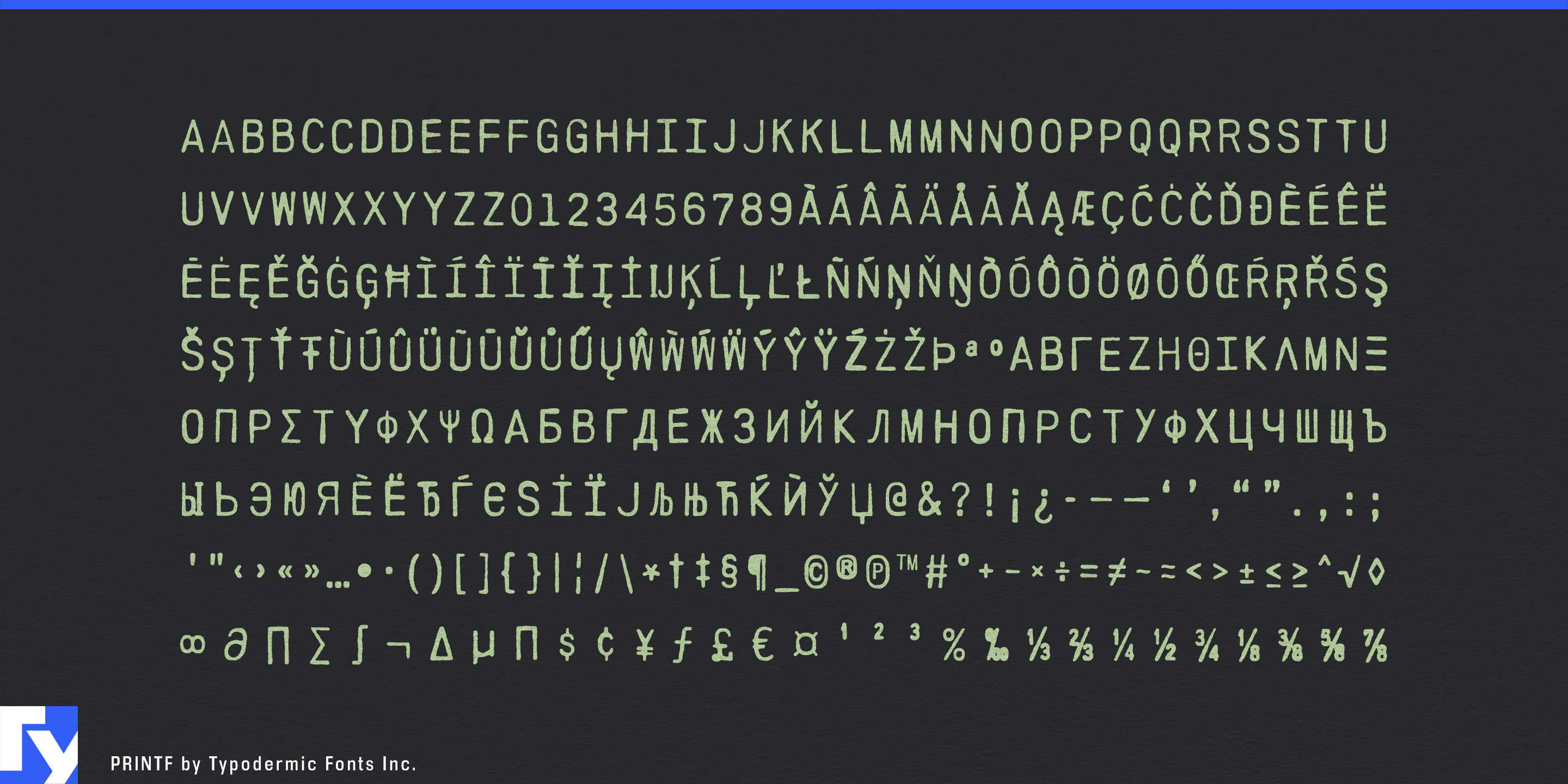 Printf specimen 5