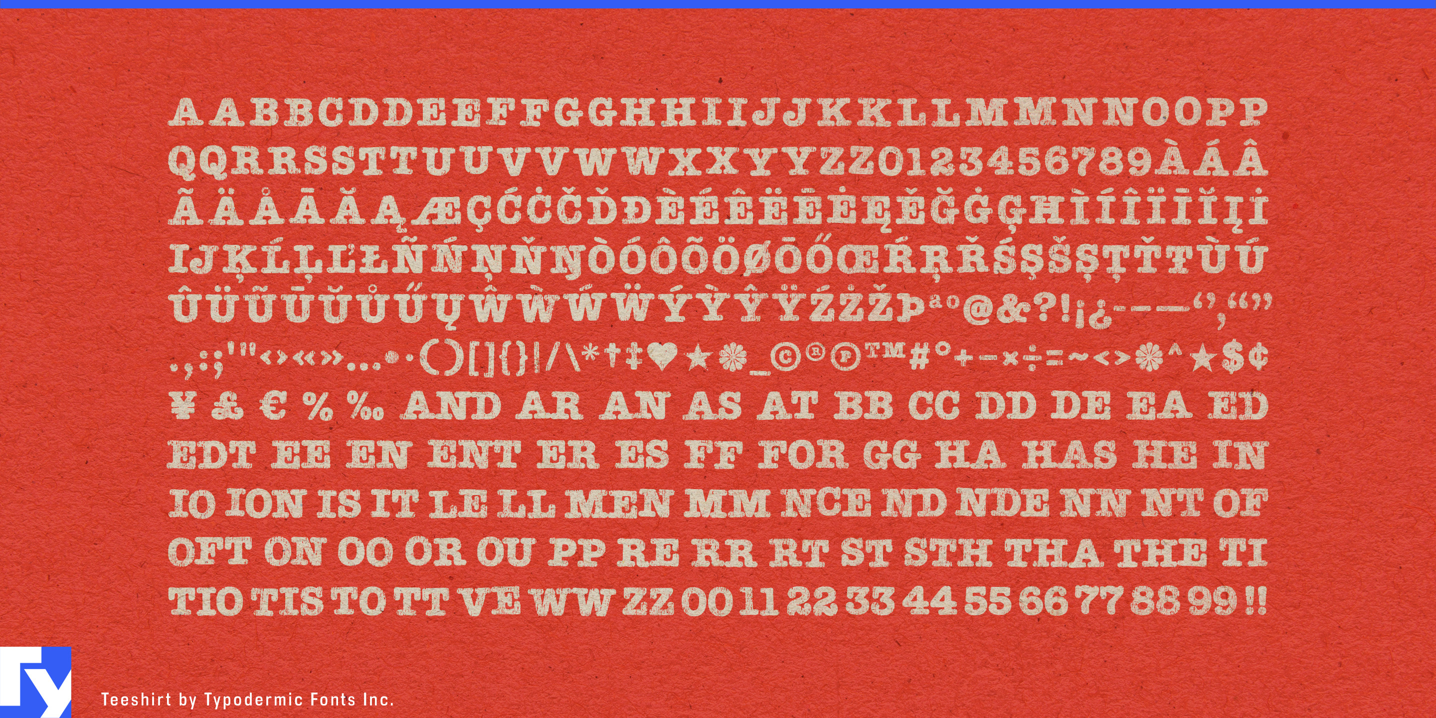 Schriftmuster 5 von Teeshirt