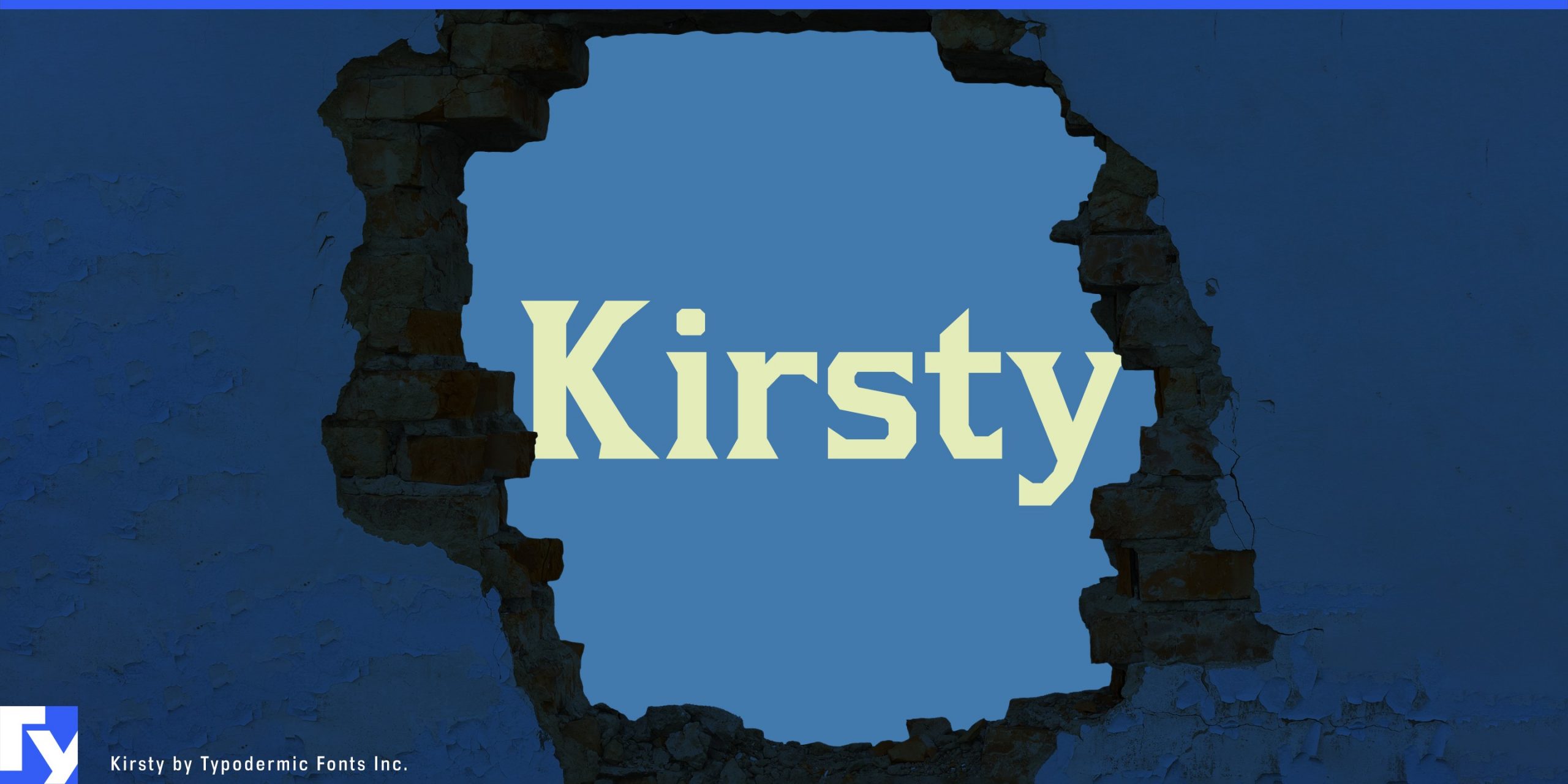 Octagonal Shape: Kirsty Typeface with Unique Geometric Style