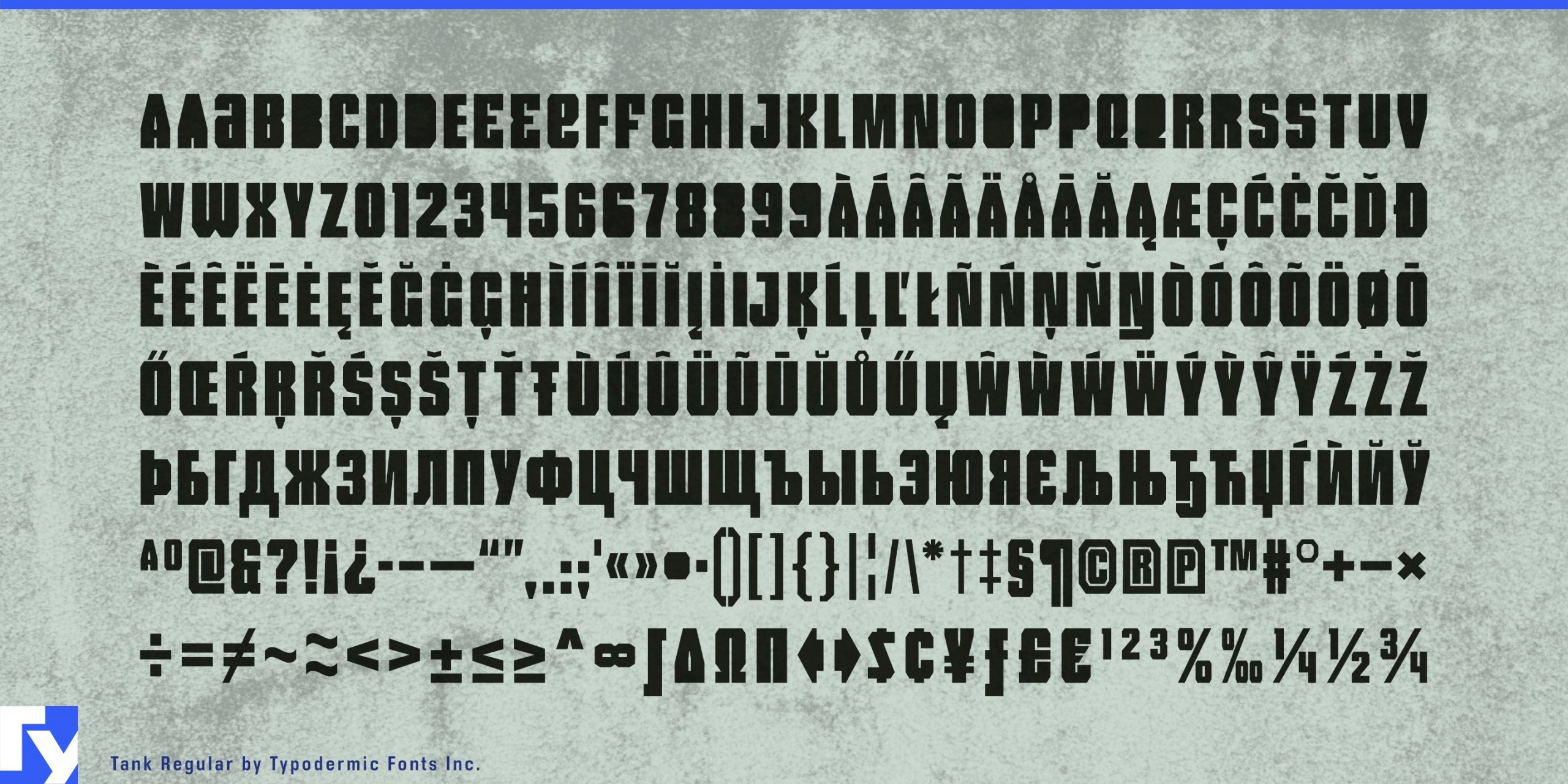 Unleash the power of Tank, the heavyweight typeface that means business.