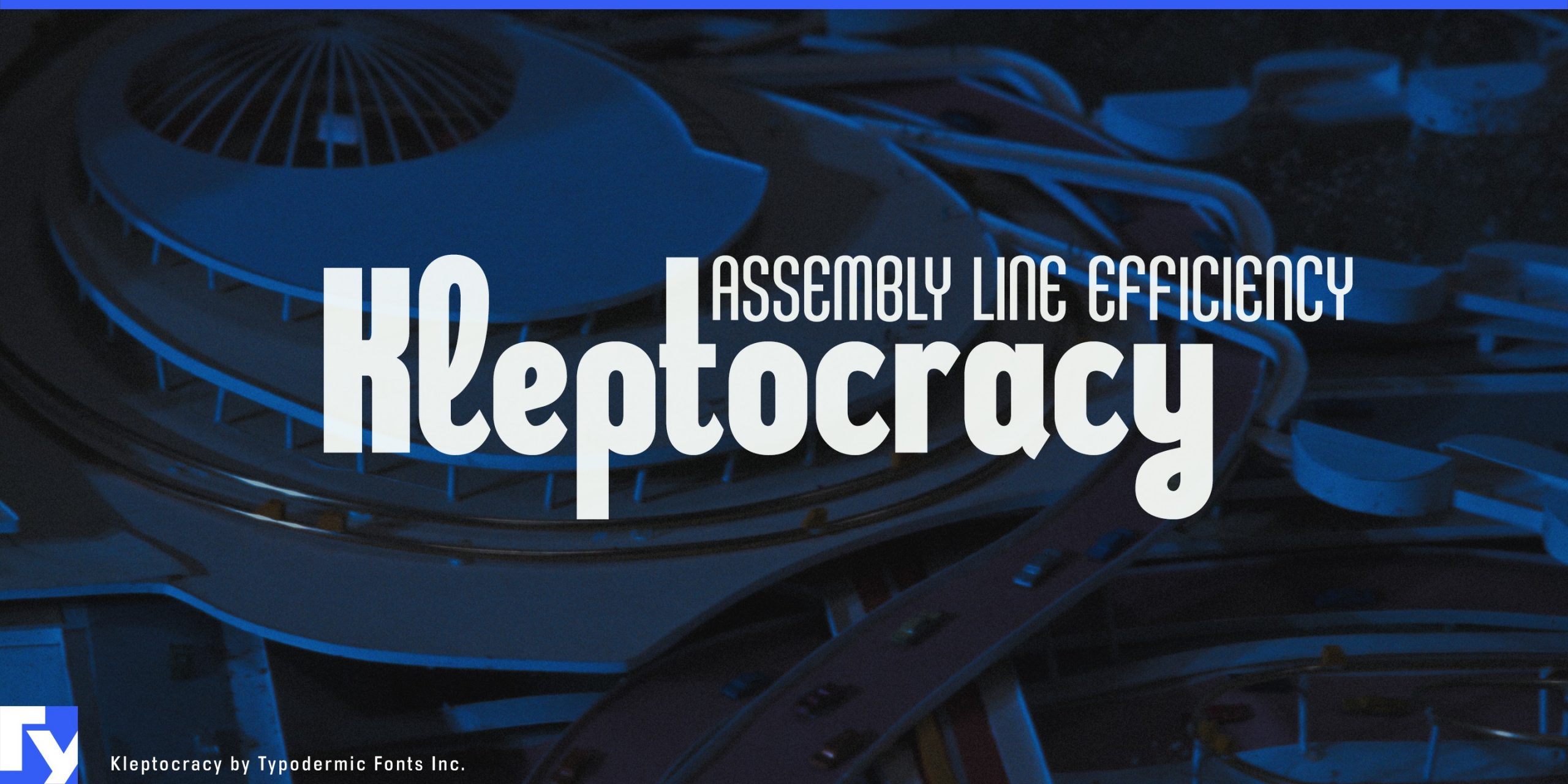Sleek Assembly Line Design: Kleptocracy Typeface Redefines Efficiency