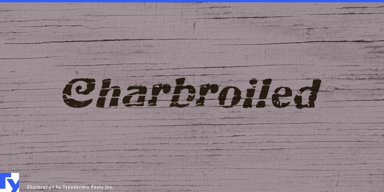 Antiqued Charm: Charbroiled Typeface Sets the Mood