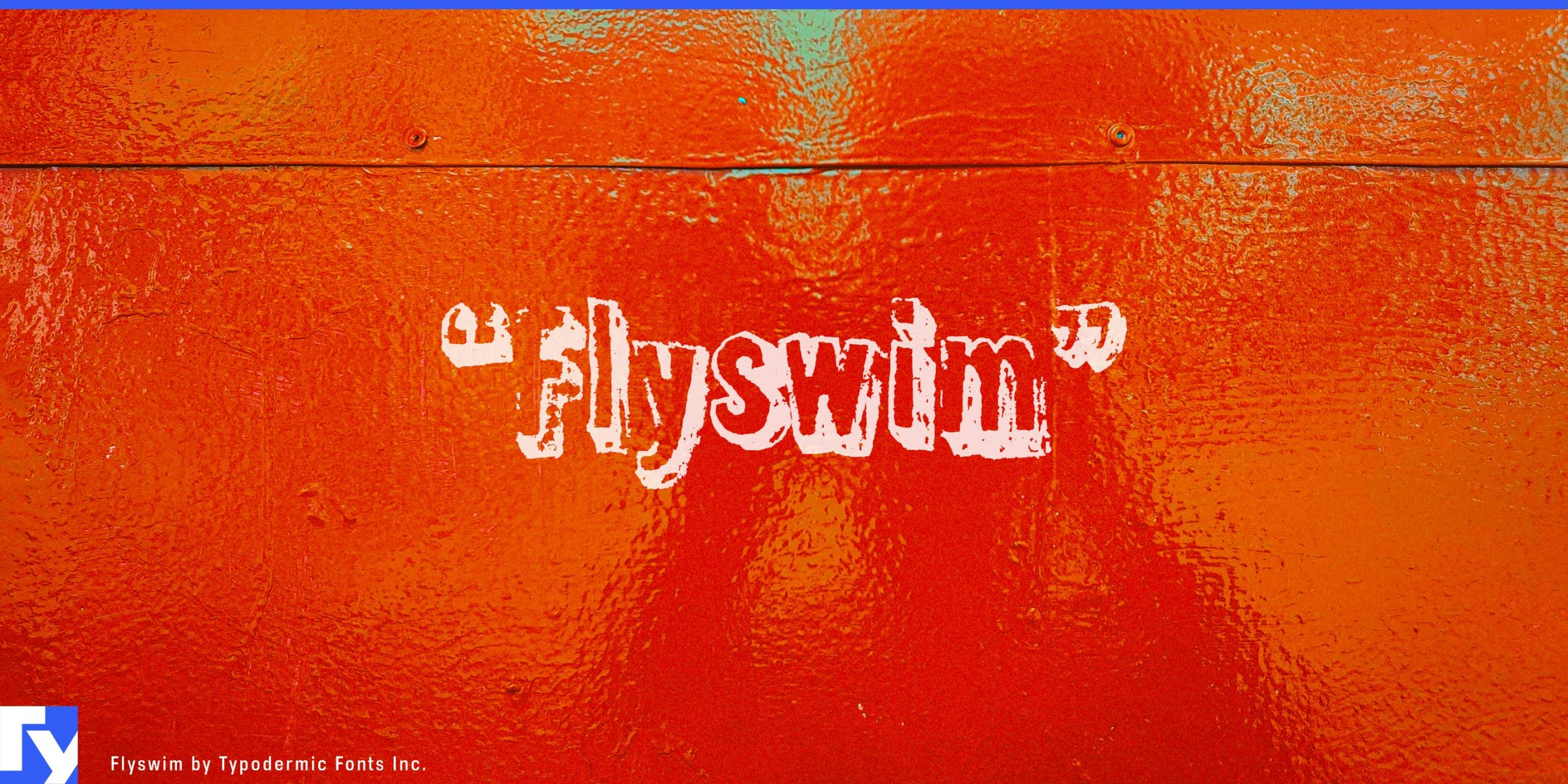 Rough and Ready: Flyswim Typeface in Action