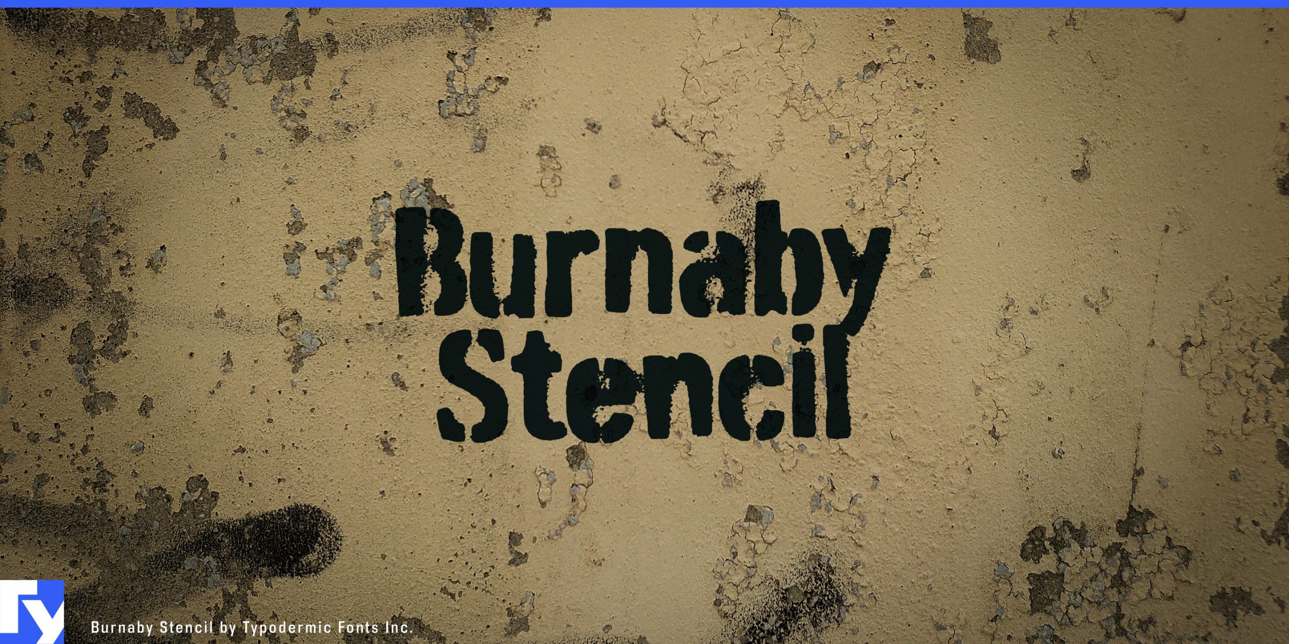 Spray-Painted Edginess: Burnaby Stencil Typeface Adds Urban Flair