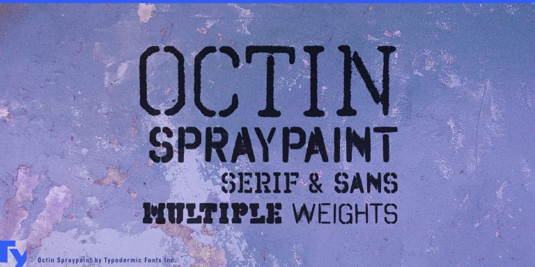 Edgy and Daring Look: Octin Spraypaint Typeface Unleashed