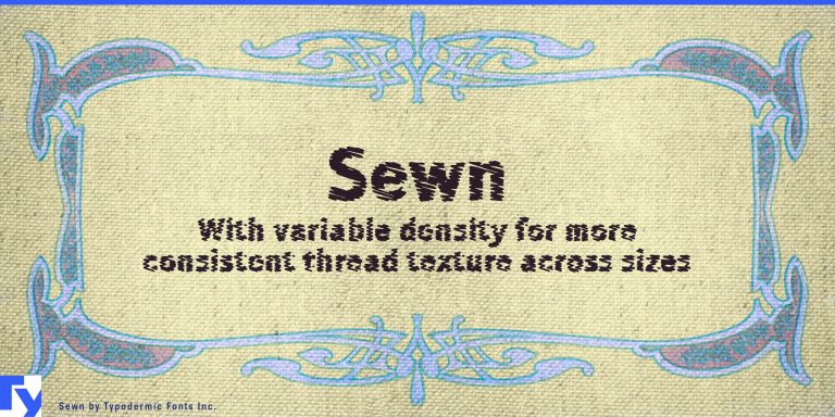 Enhance your designs with the handmade charm of Sewn font