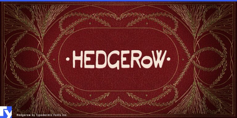 Hedgerow Typeface: Captivating Words with Intricate Interlocking Letters