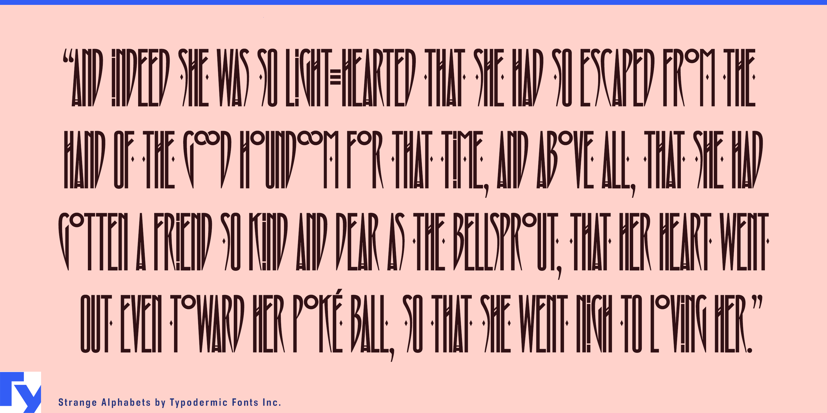 Experience the magic of linked ring ligatures in Strange Alphabets.