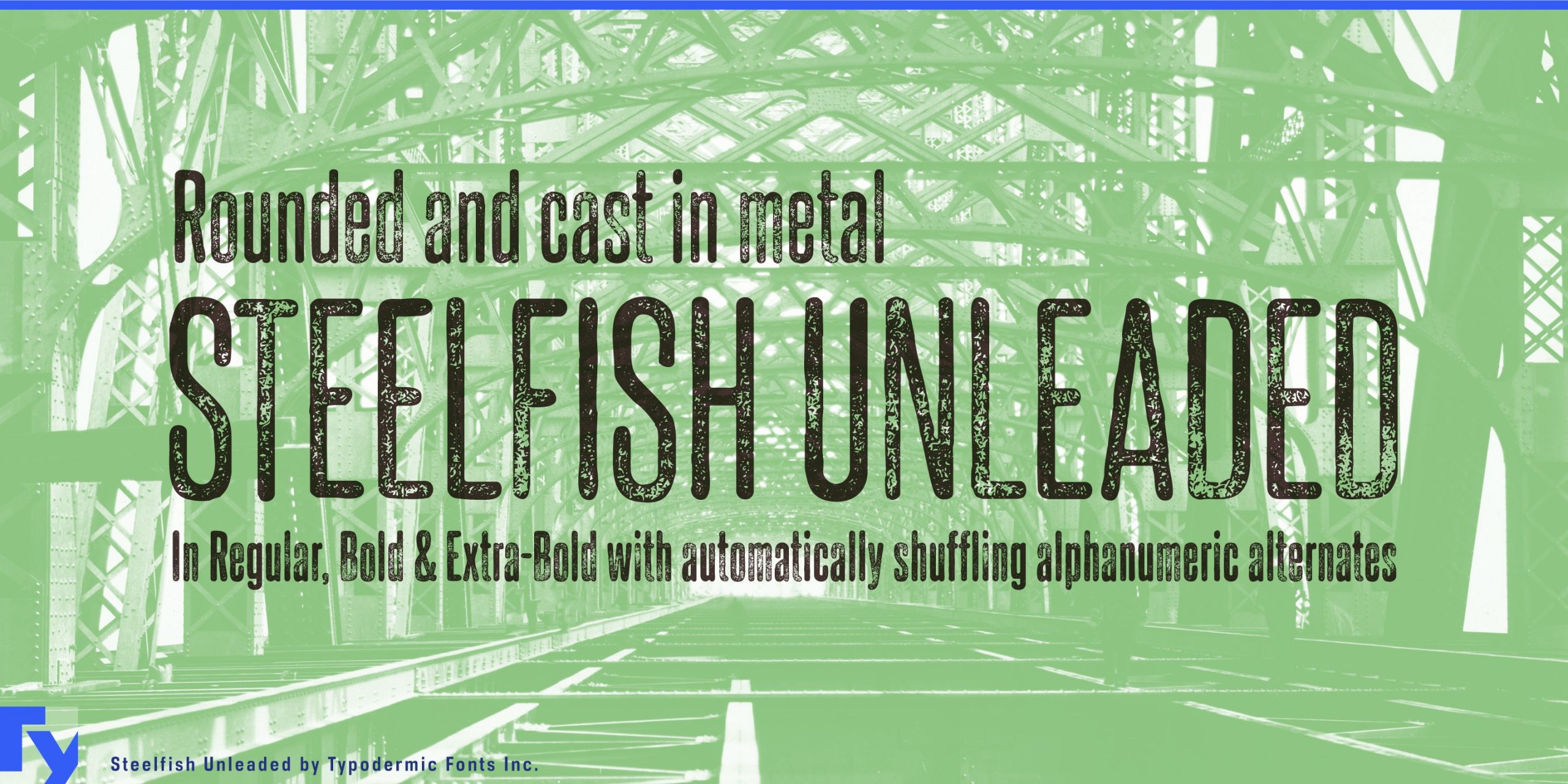 Discover the timeless design of Steelfish Unleaded typeface.