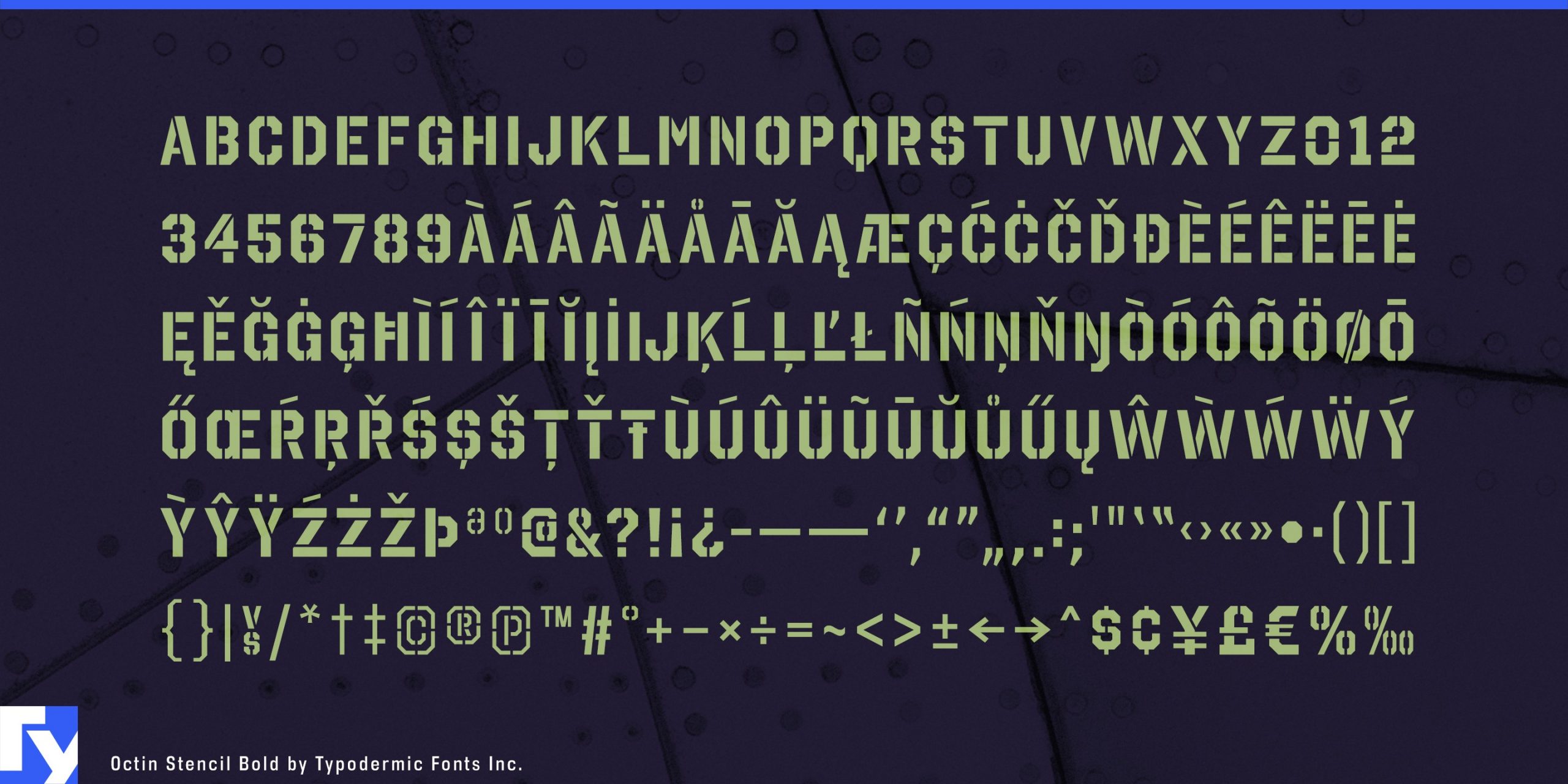 Strength and Resilience: Octin Stencil Typeface Unleashed