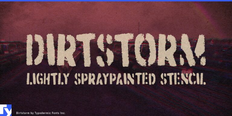 Embrace the Rebellious Spirit: Discover the Untamed Energy of Dirtstorm Typeface