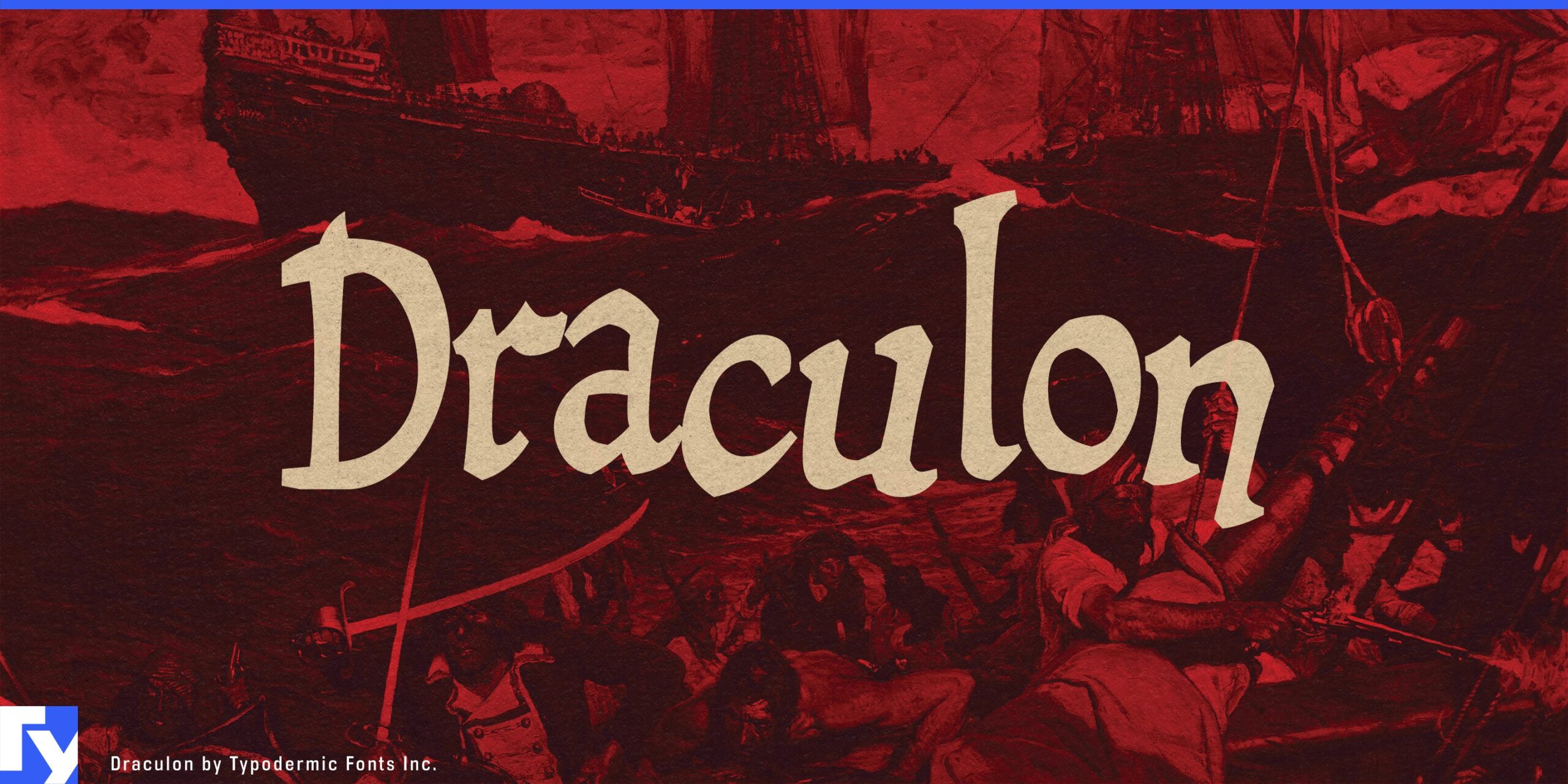 Draculon typeface, a unique choice for immortal bloodsuckers