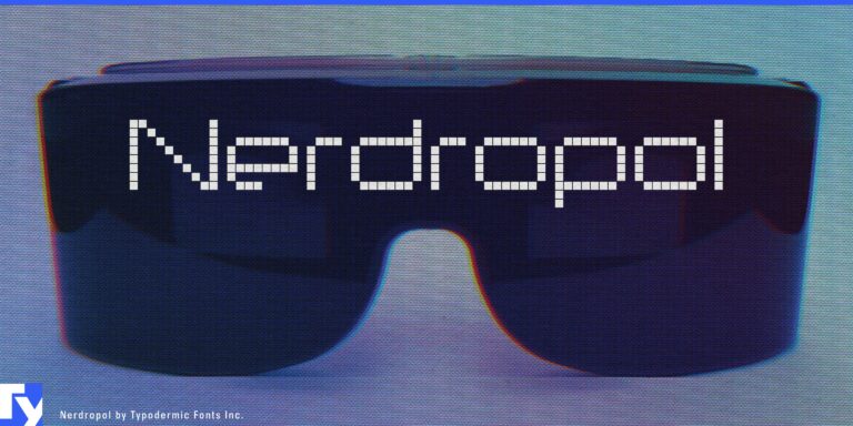 Digital Excellence Personified: Nerdropol Typeface's Cyberpunk Essence