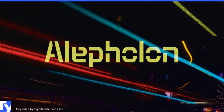 Mechanized structure of Alepholon showcased in creative typography