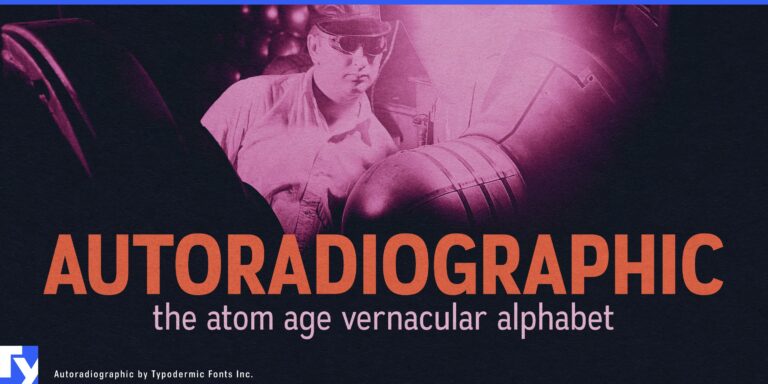 Grab Attention with Autoradiographic Typeface's Informational Yet Personality-Packed Design