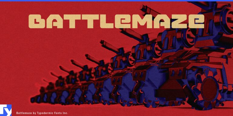 Battlemaze Typeface: Obliterate Enemies with its Legendary Design