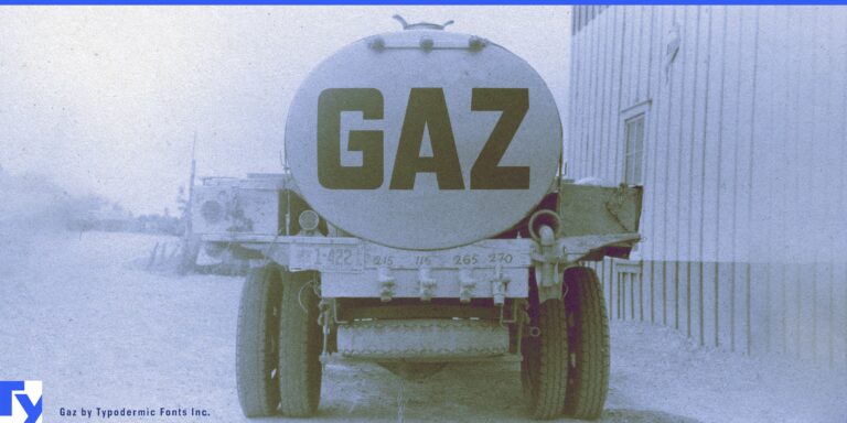 Vintage Industrial Vibes: Gaz Typeface Adds a Touch of Nostalgia