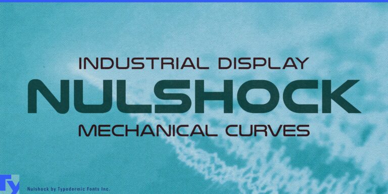 Wide and Modern: Nulshock Typeface for High-Tech Environments