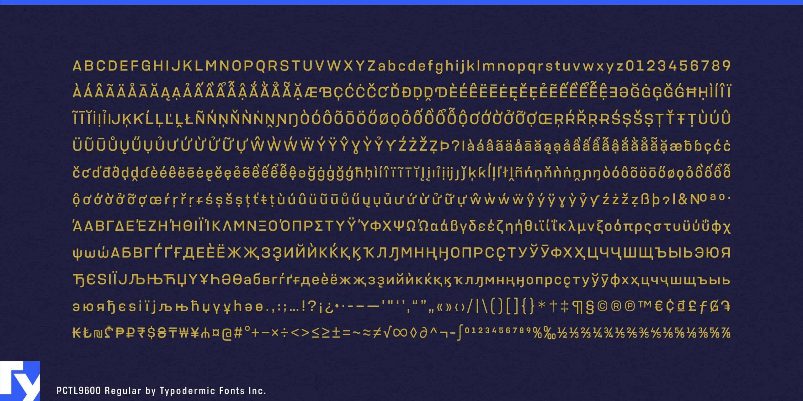 Ultimate Sans-Serif: Showcase the Versatility of PCTL9600 Typeface