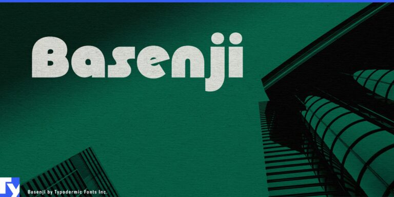 Basenji Typeface: Where Bauhaus, Rondo, and Blippo Meet in a Bold Fusion