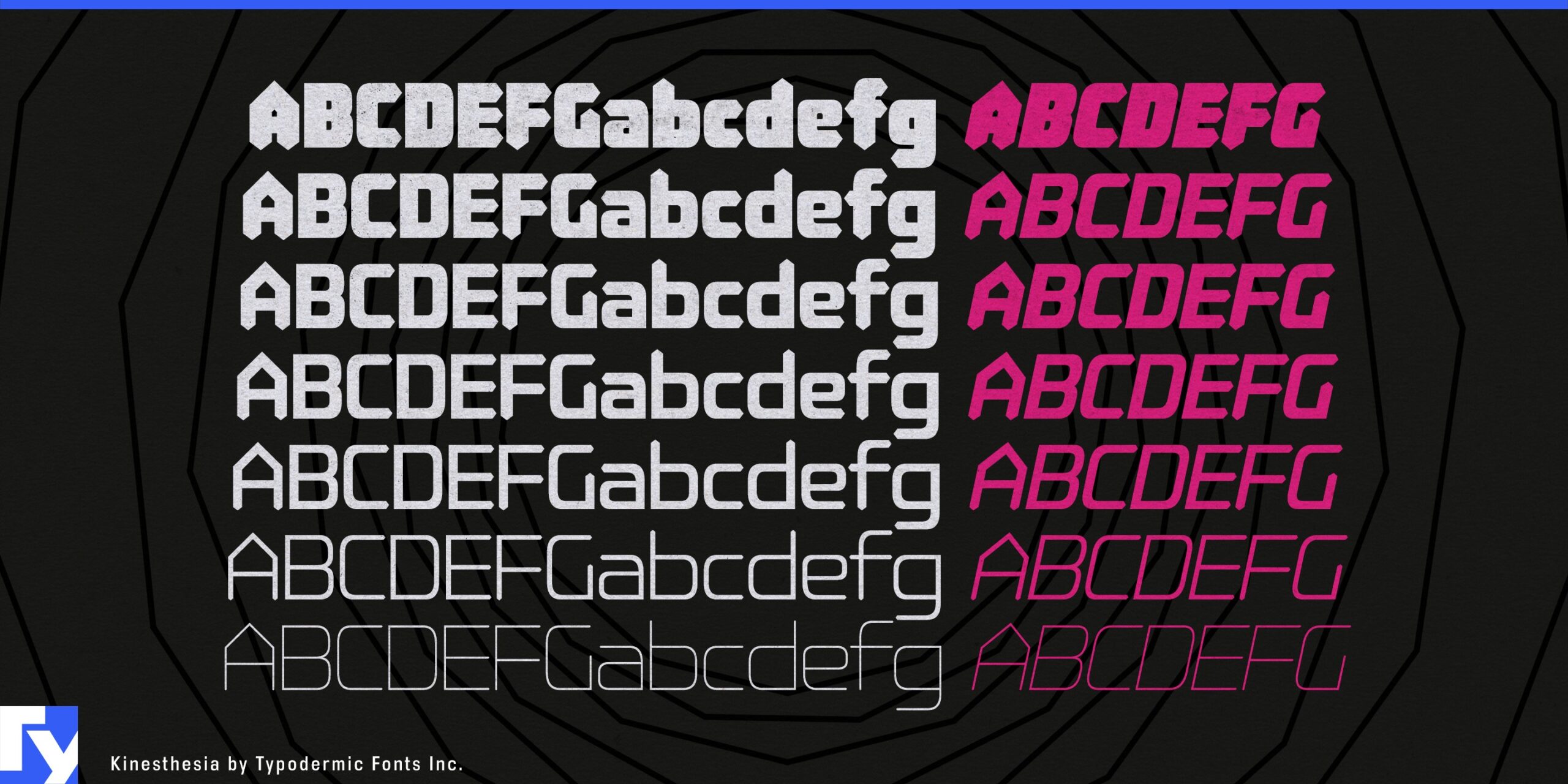 Cool and Technical: Kinesthesia Typeface for a Hi-Tech Look